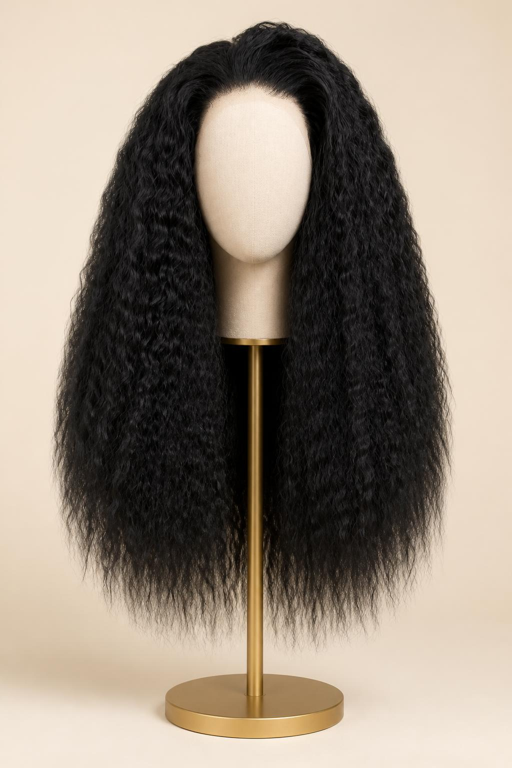 Black 13×4 Lace Front Water Wave Wig – 150% Density