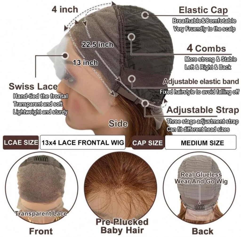 Chocolate Brown Bob Wig – 16 Inch | Sleek & Timeless