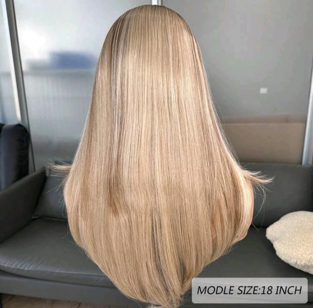 Blonde Ombre Wavy Lace Front Wig – 18 Inch | Glueless