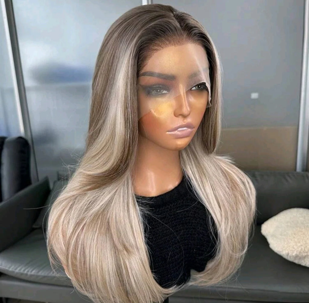 Blonde Ombre Wavy Lace Front Wig – 18 Inch | Glueless